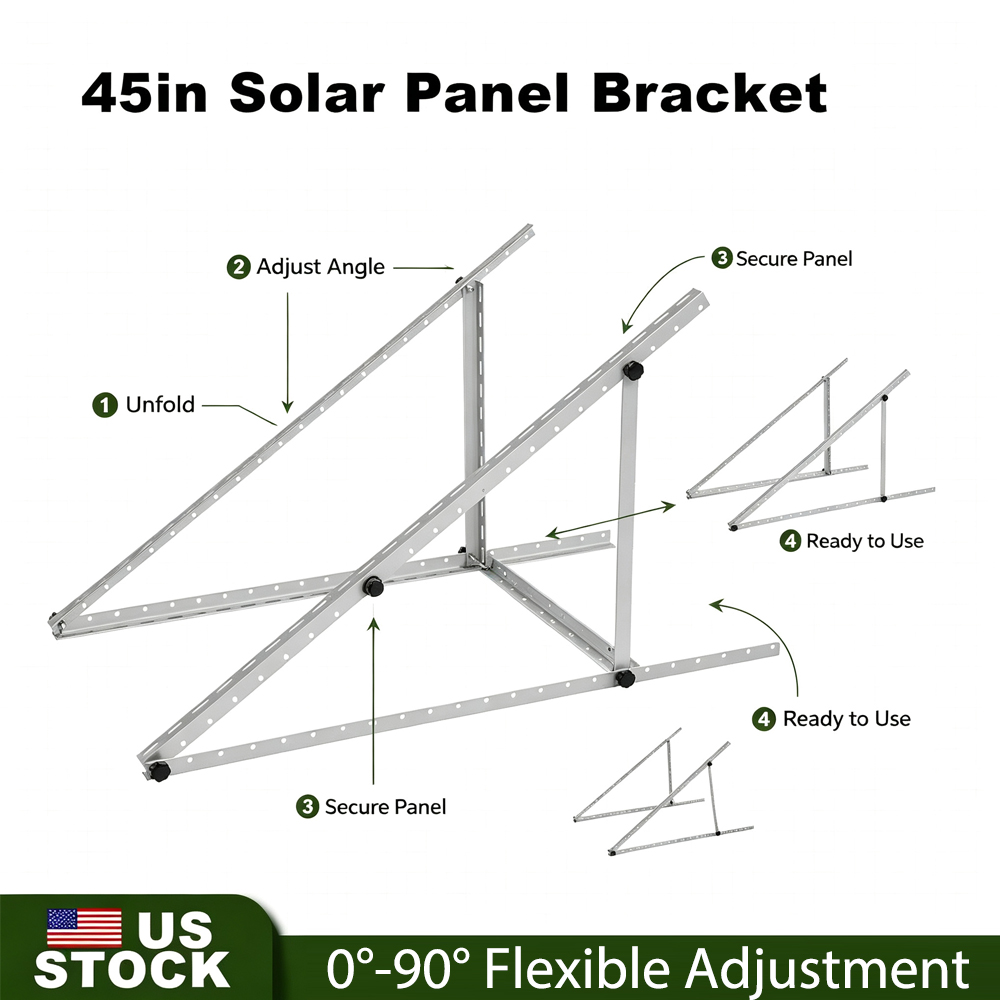 Solar Panel Tilt Mount - 45인치 태양광 패널 지상 설치 브래킷