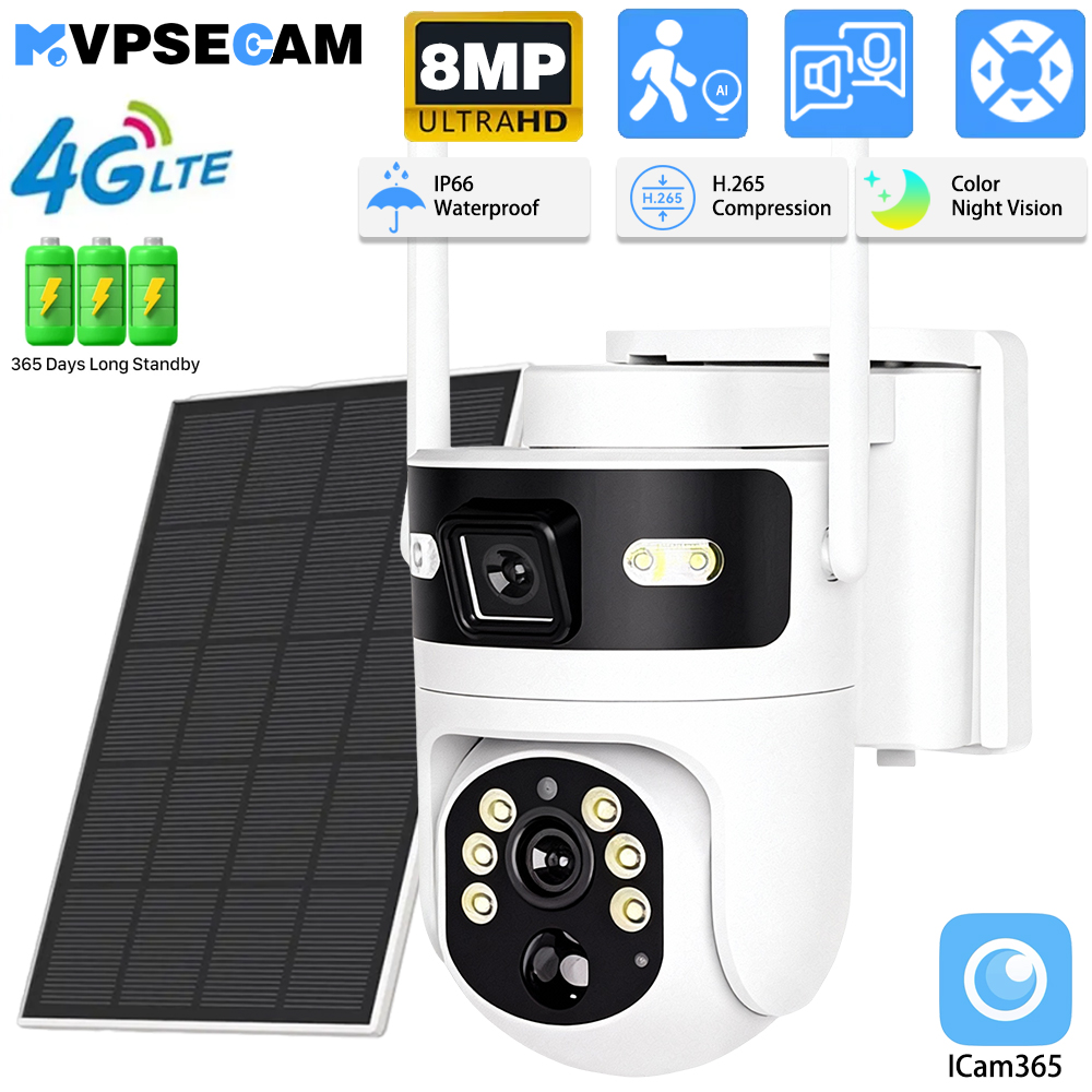 Solar Panel Tilt Mount - 8MP 4K 4G SIM 카드 PTZ