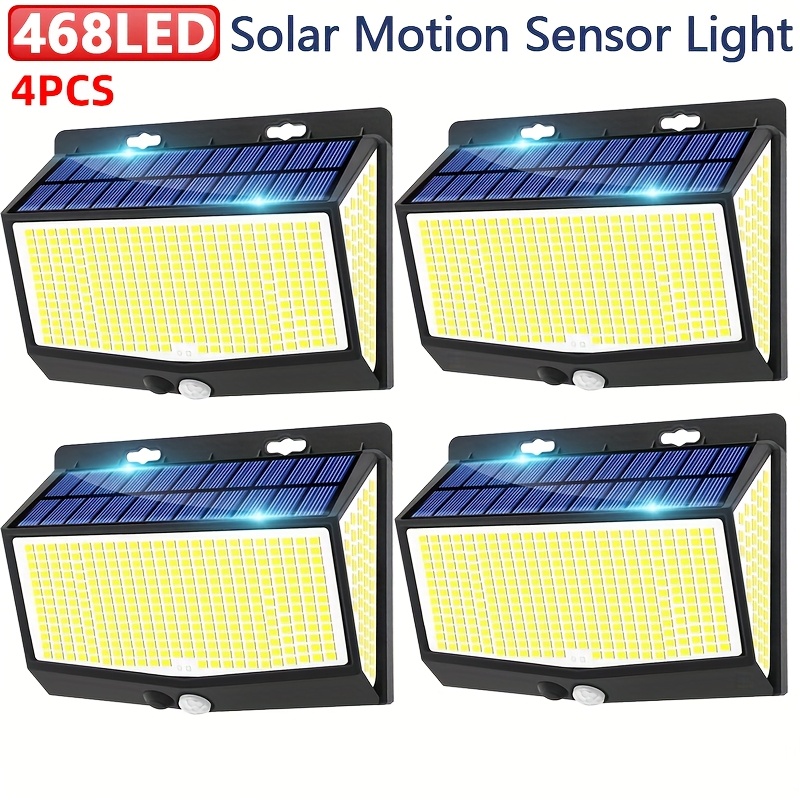 Waterproof Junction Box Solar - 1-4개 태양광 외벽등 468 LED 모션센서
