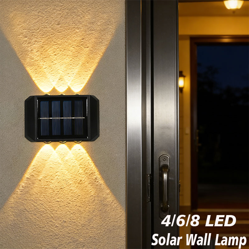 Waterproof Junction Box Solar - 4/6/8 LED 태양광 야외 조명 방수