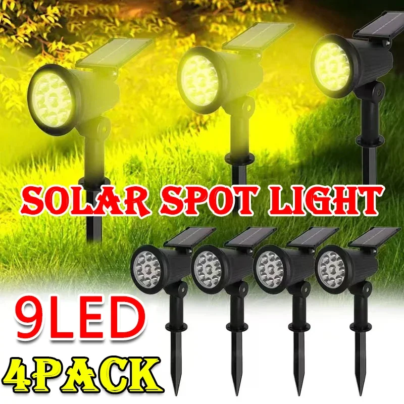 Waterproof Junction Box Solar - 1/2/3/4Pcs 태양 전원 9LED 램프 조정
