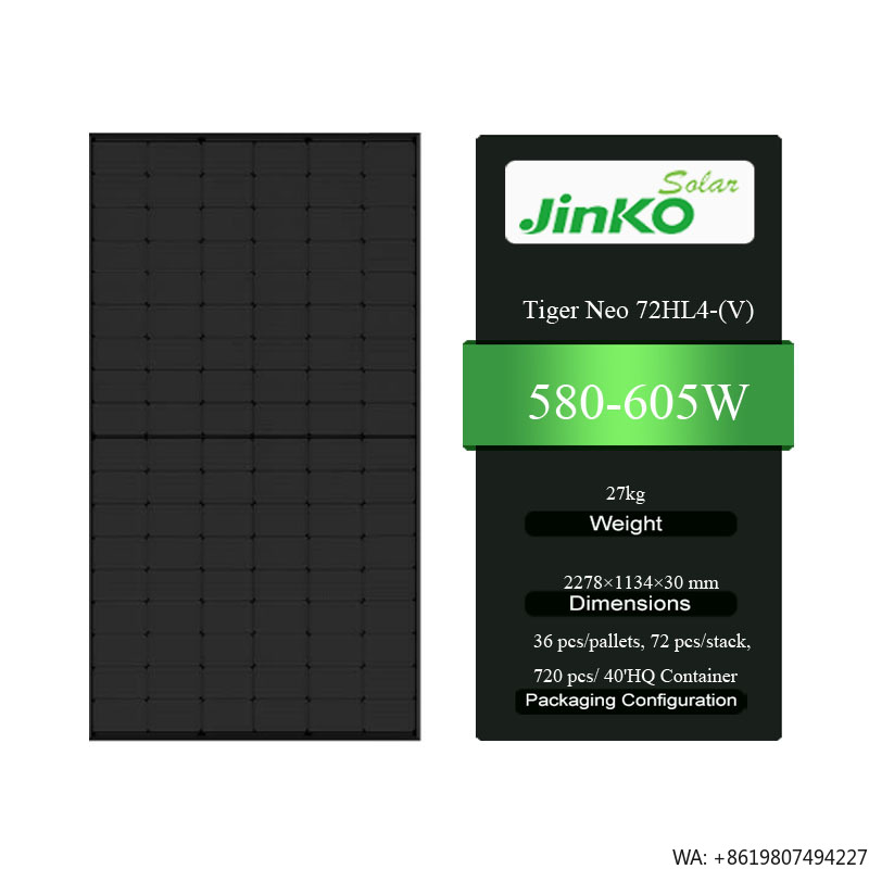 Jinko Solar Panel N-Type - 징코 타이거 네오 72HL4-(V) 580-605W 고품질