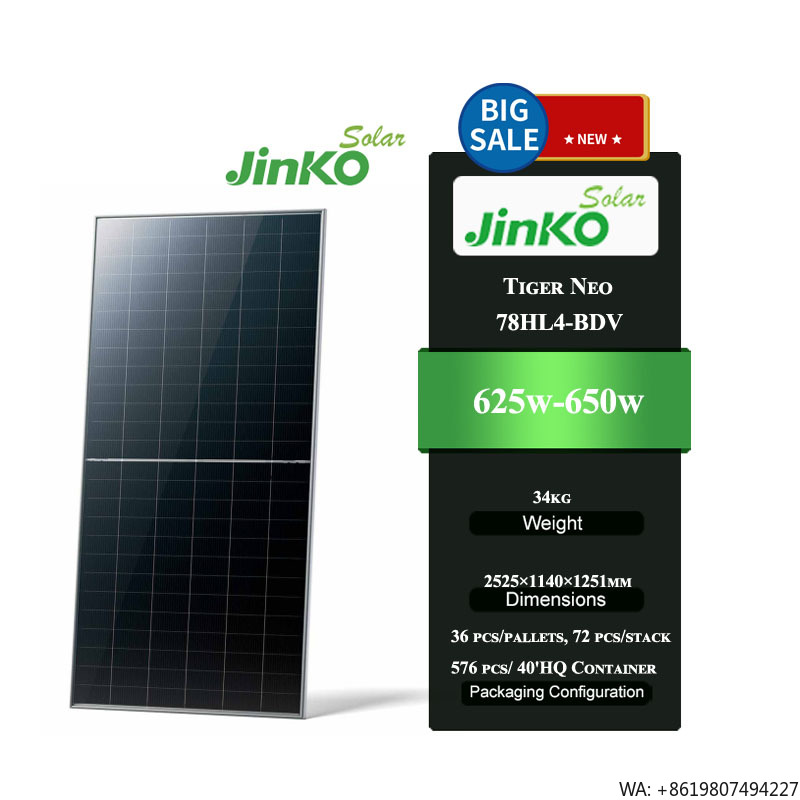 Jinko Solar Panel N-Type - 징코 타이거 네오 78HL4-BDV 625-650W N형