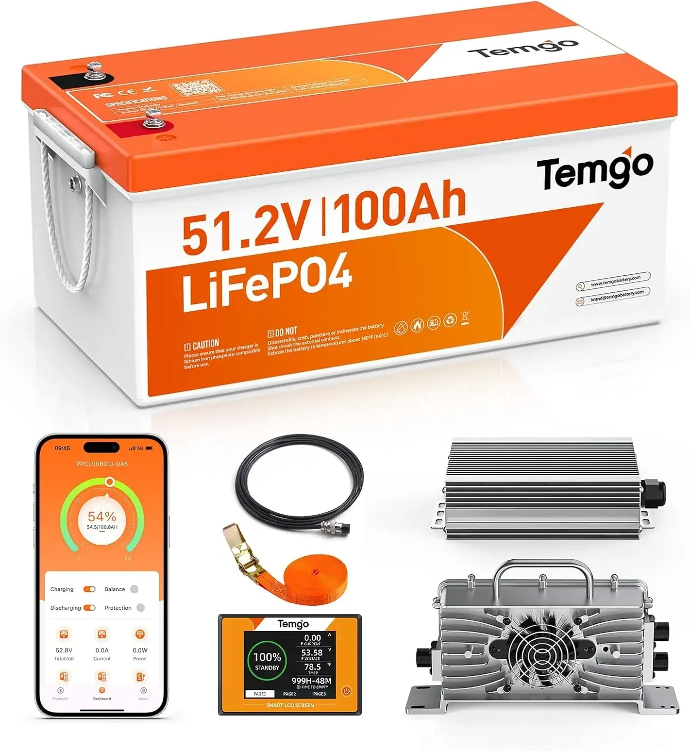 Lithium Battery 100Ah - 48V (51.2V) 100Ah LiFePO4 리튬 골프