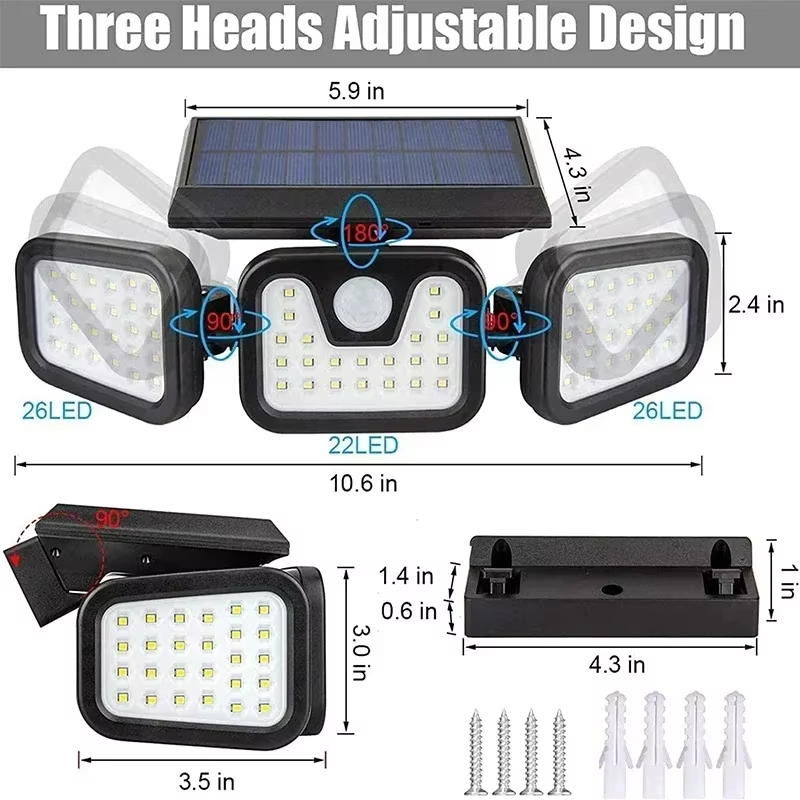 Led 태양 빛 야외 모션 센서 인체 감지 조절 가능한 - Waterproof Junction Box Solar 리뷰 및 가격