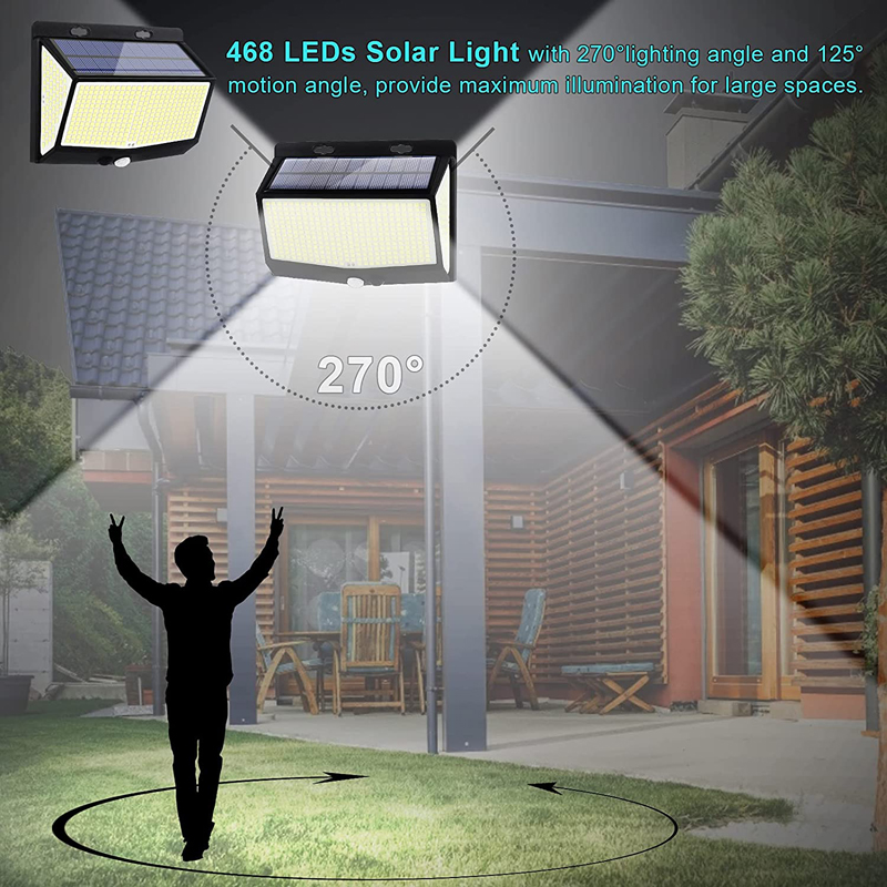 1-4개 태양광 외벽등 468 LED 모션센서 벽등 3 - Waterproof Junction Box Solar 리뷰 및 가격